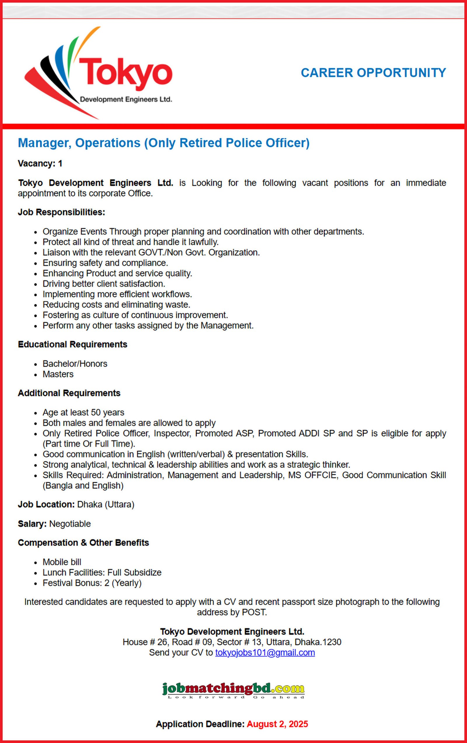  Engineer Jobs in Bangladesh