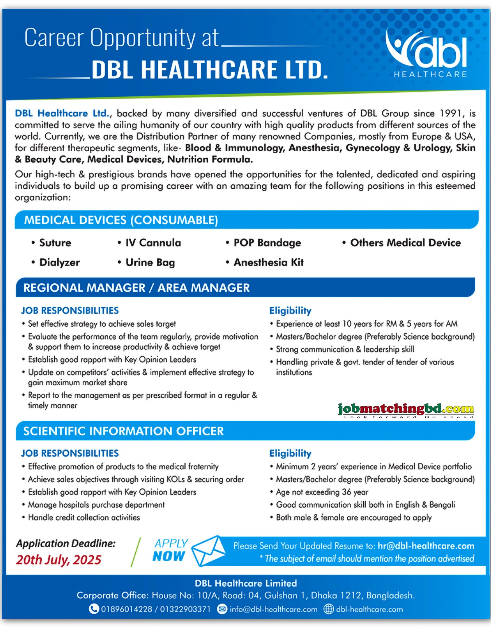Pharma job in BD
