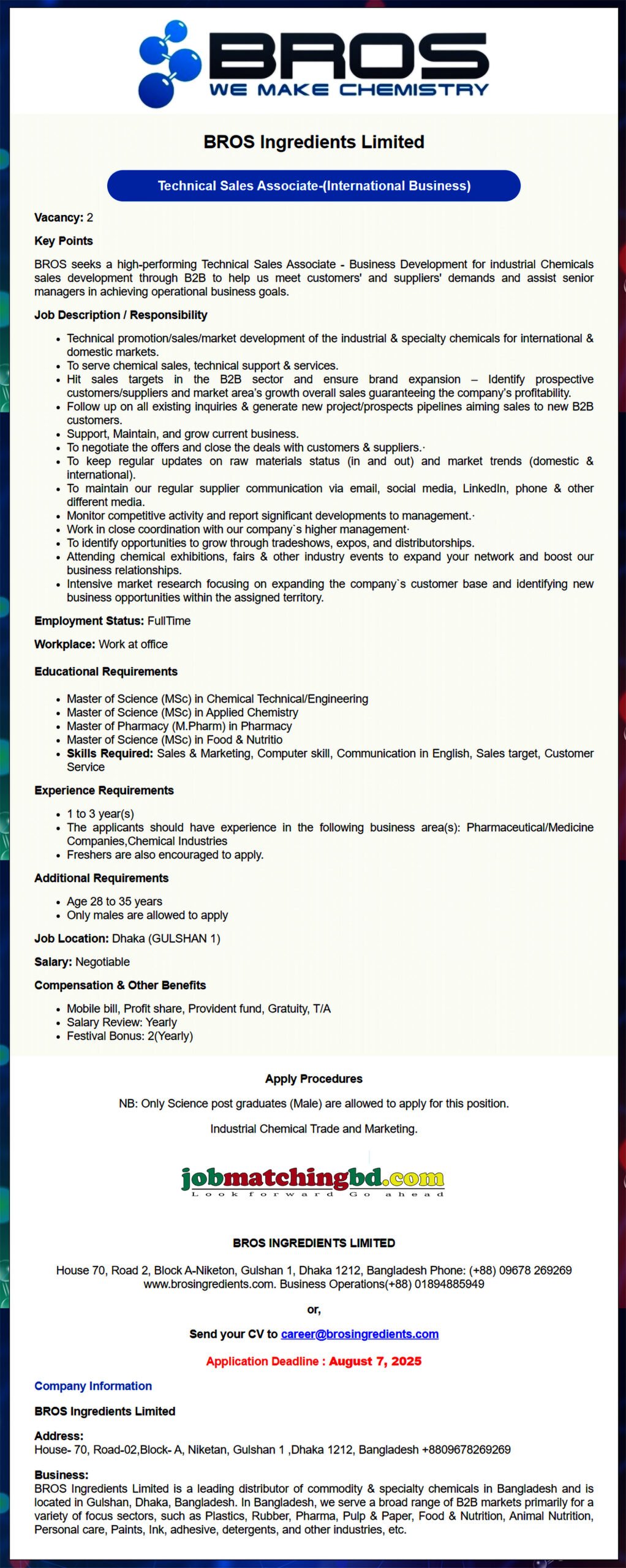 Marketing Job Circular