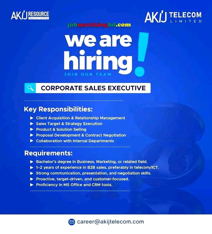 Sales Executive Jobs in Dhaka