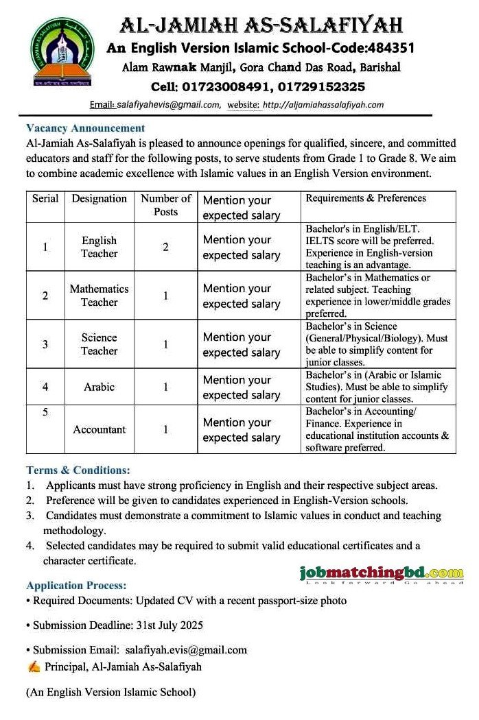 Teacher Job