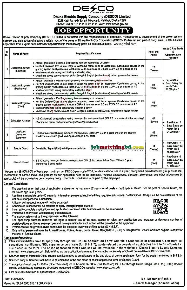 DESCO Job Circular