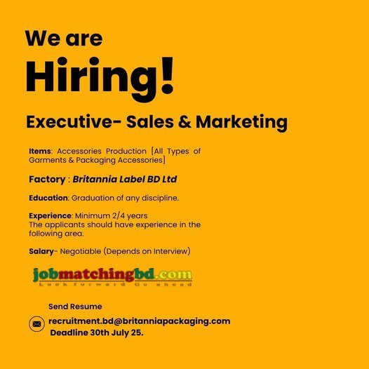 Sales and Marketing Executive Jobs