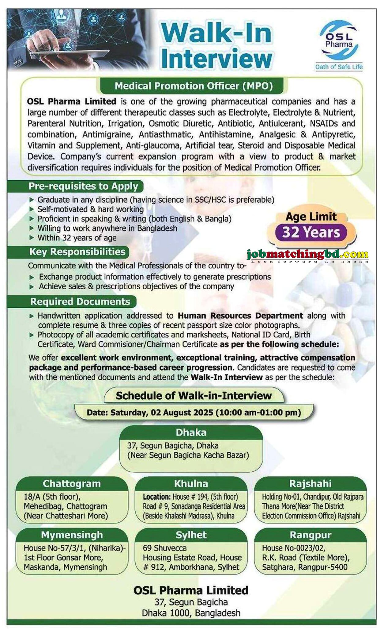 Pharmaceutical Job in Bangladesh