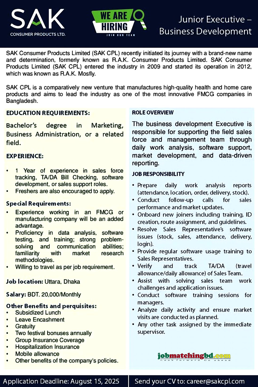 Sales Job in Dhaka