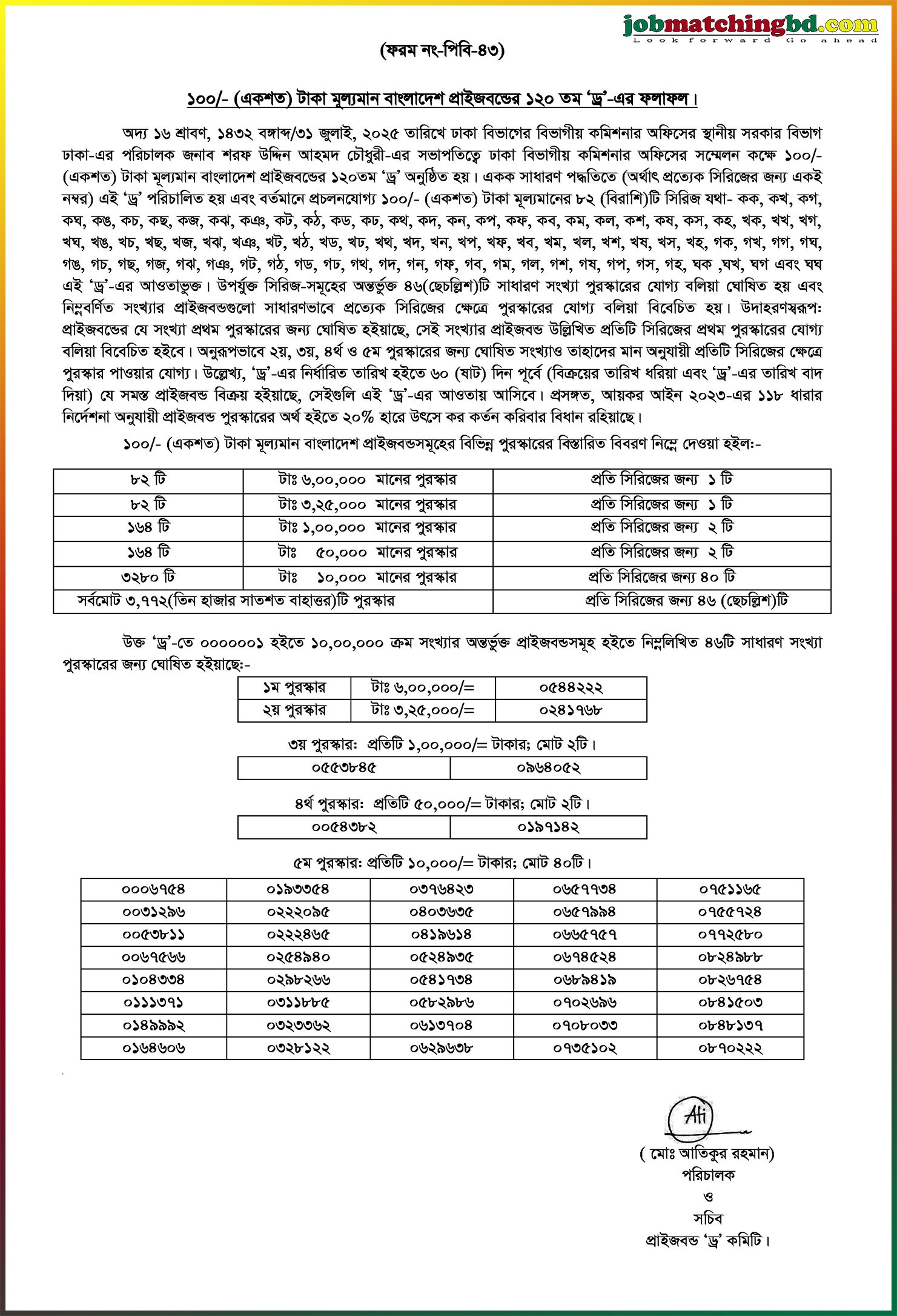প্রাইজবন্ড ড্র