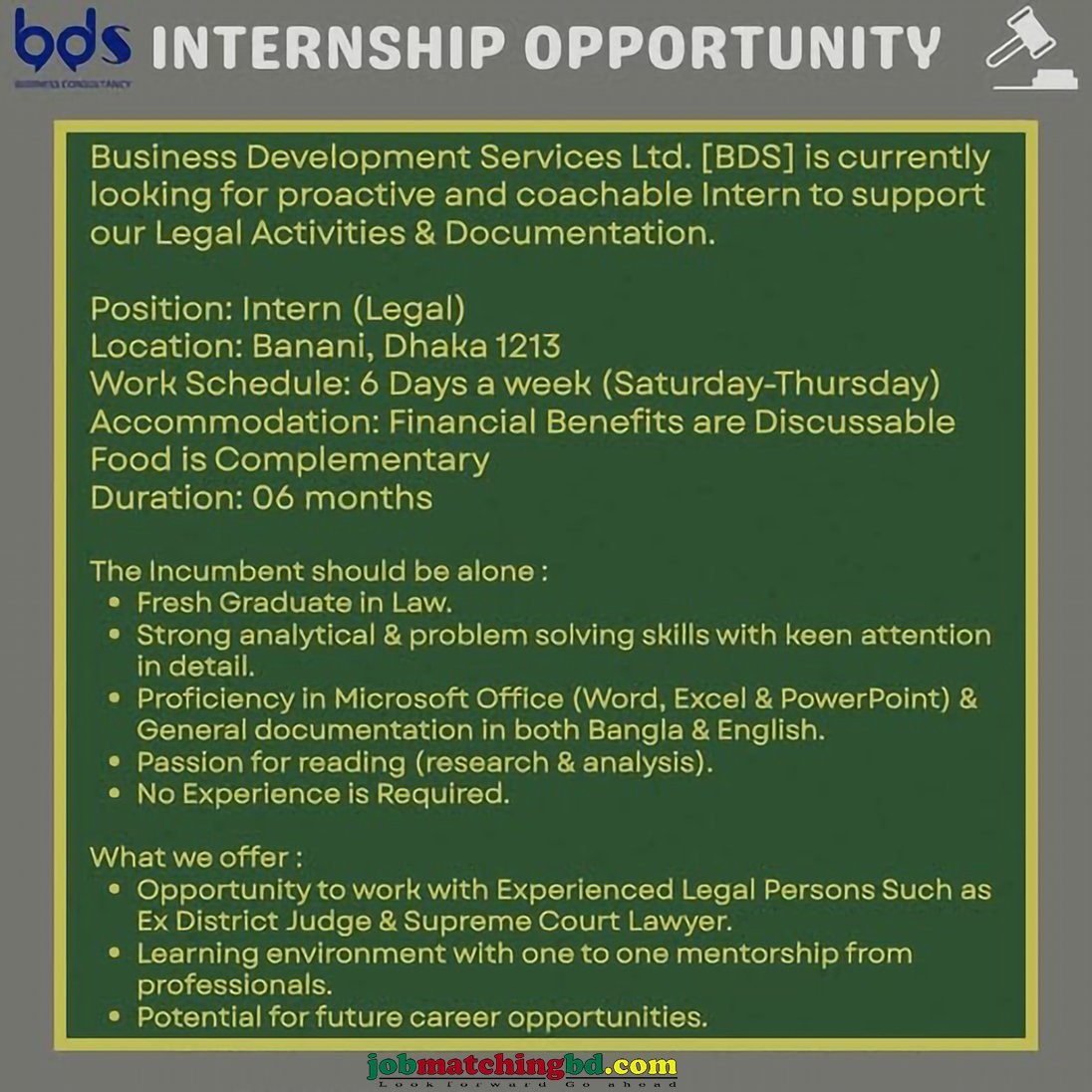 Legal Job in Dhaka