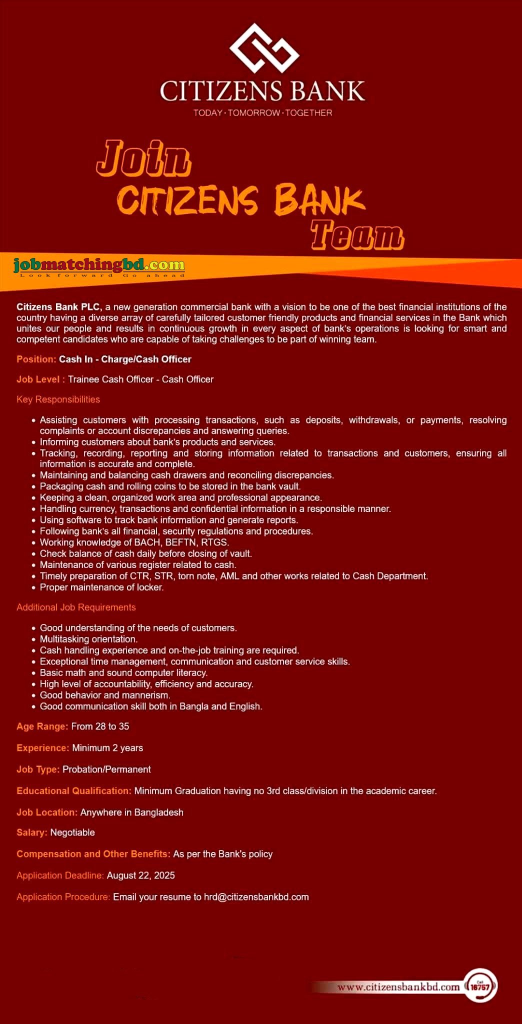 Private Bank Job Circular