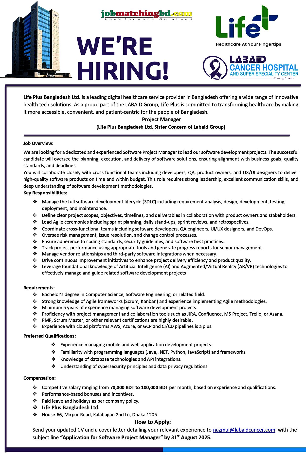 Medical Jobs in Dhaka