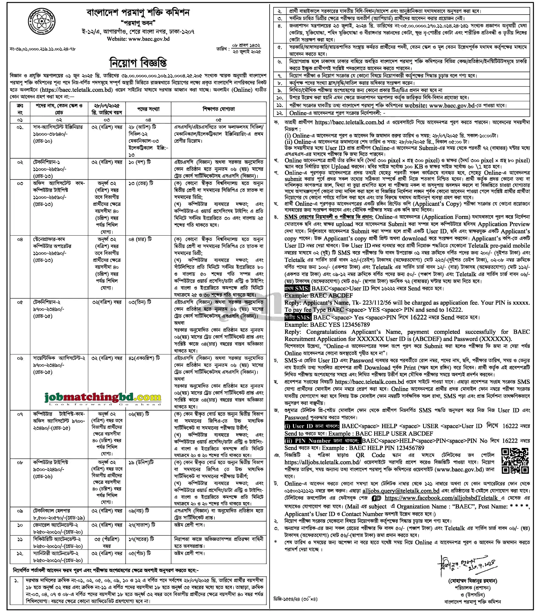 BAEC Job Circular