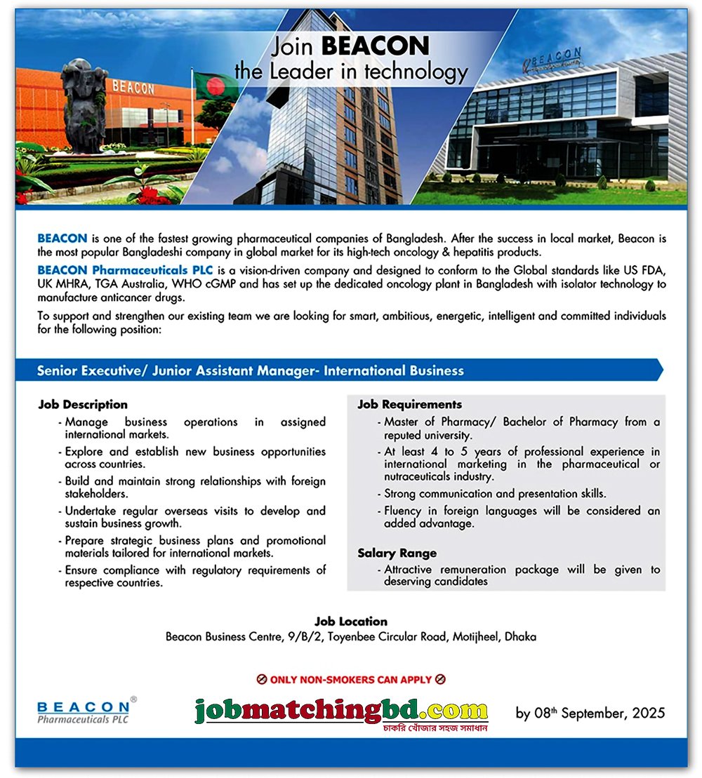 Pharmaceutical Job in Bangladesh