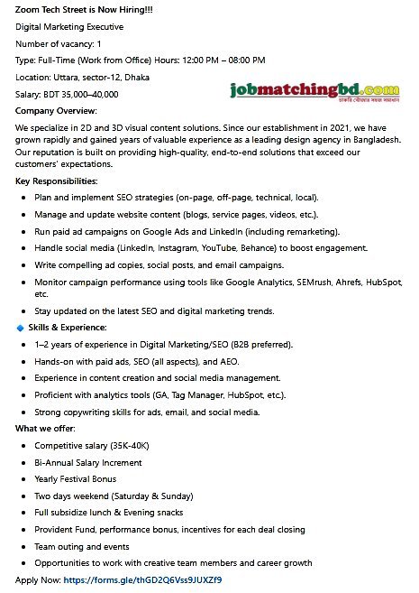 Digital Marketing Job