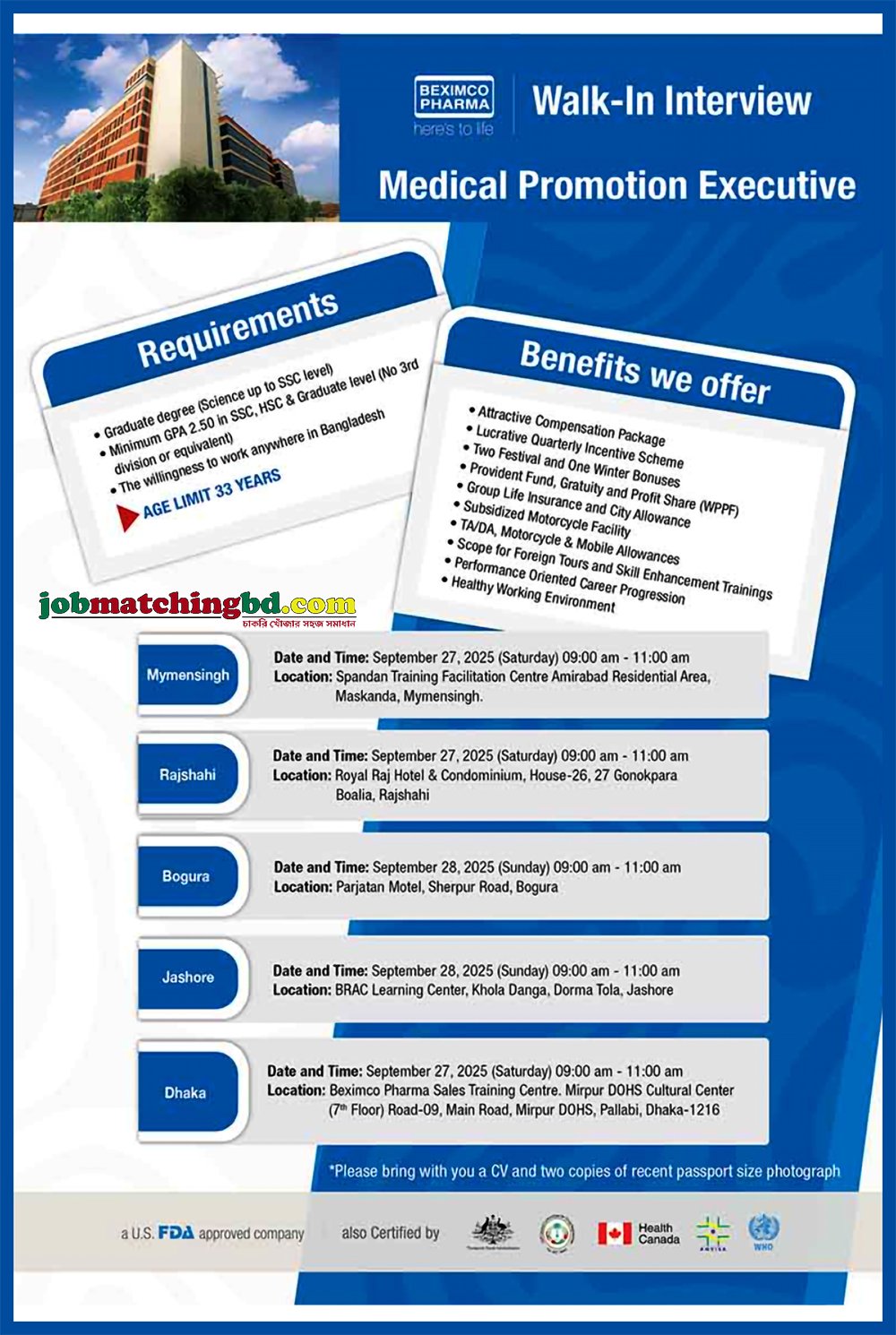 Pharma Job in BD