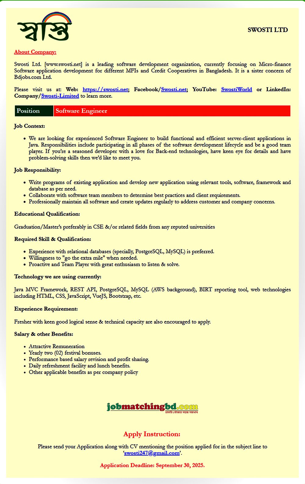 IT Jobs in Bangladesh