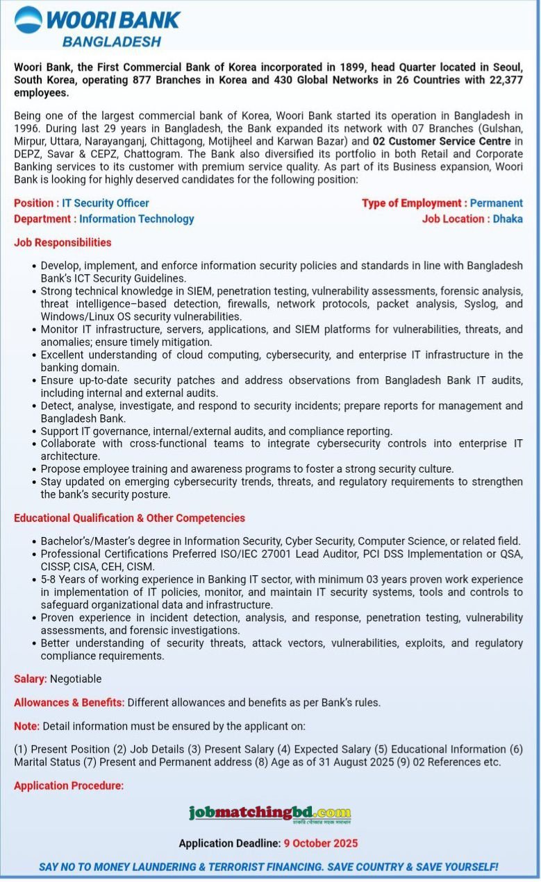 Private Bank Job Circular