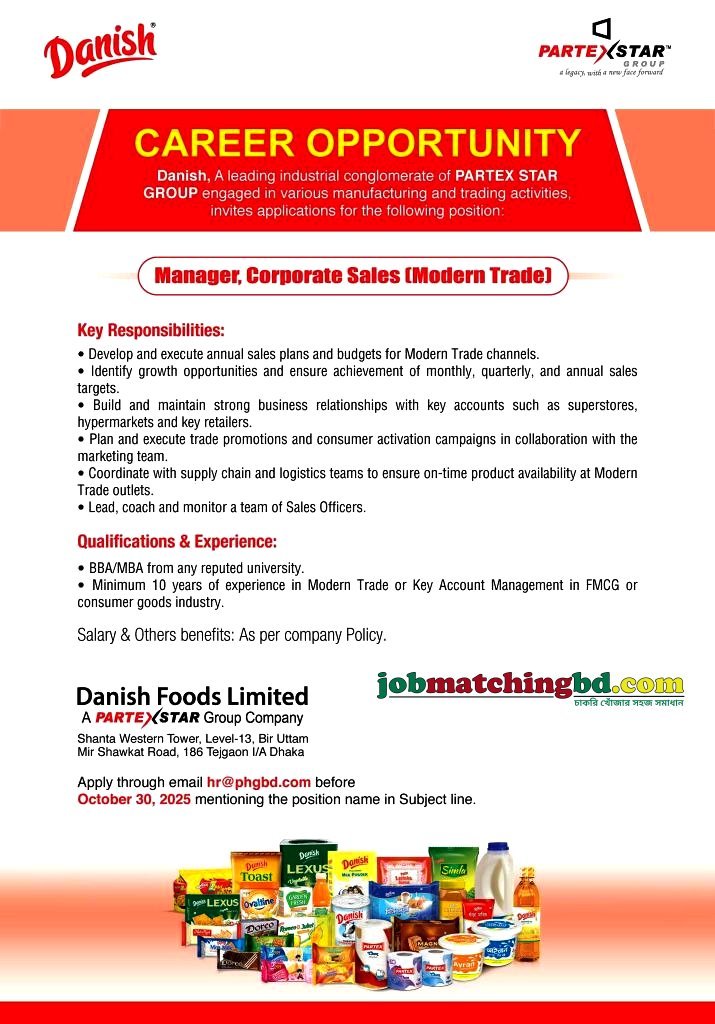 Sales and Marketing Job Circular