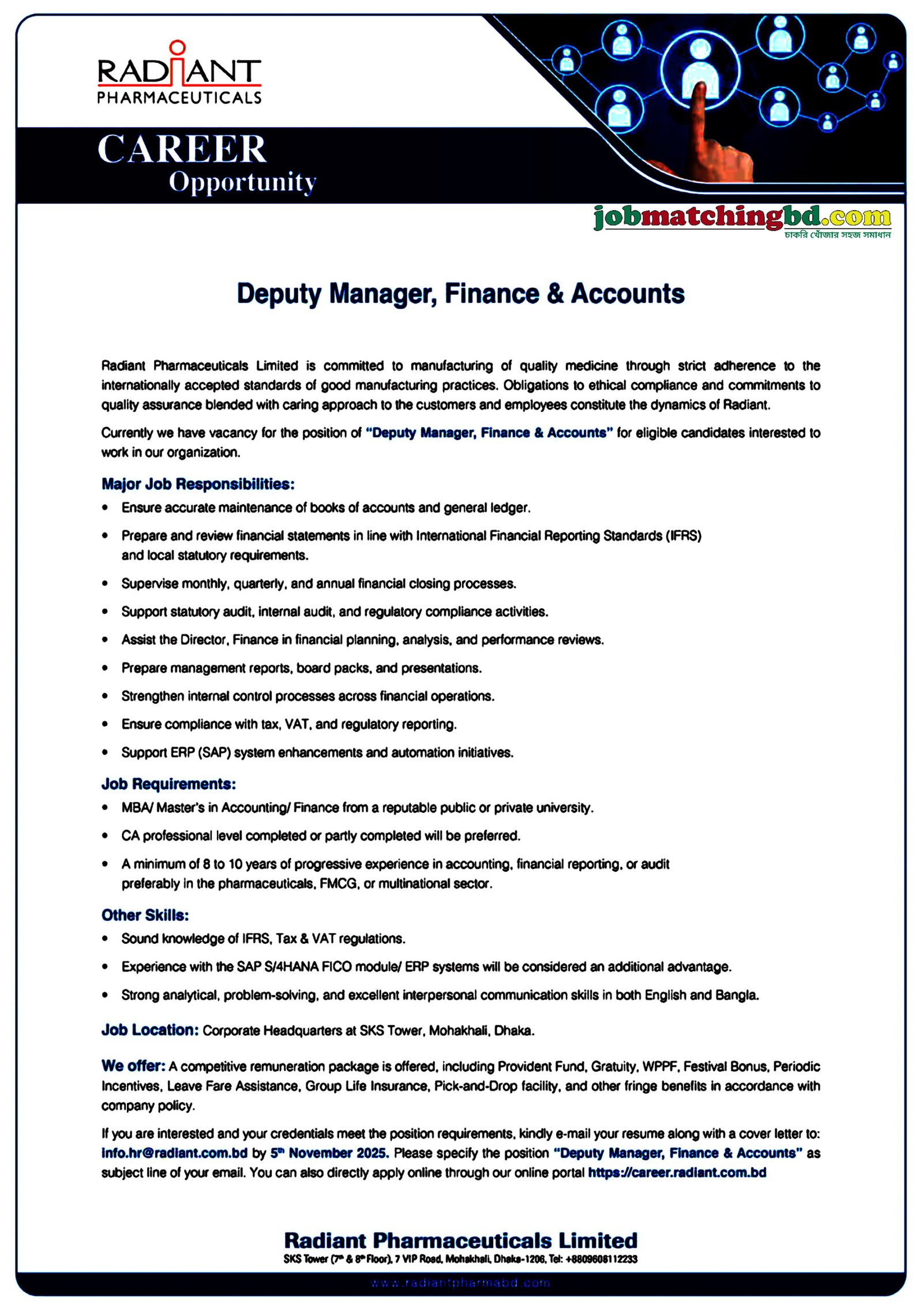 Pharma Job in Bangladesh