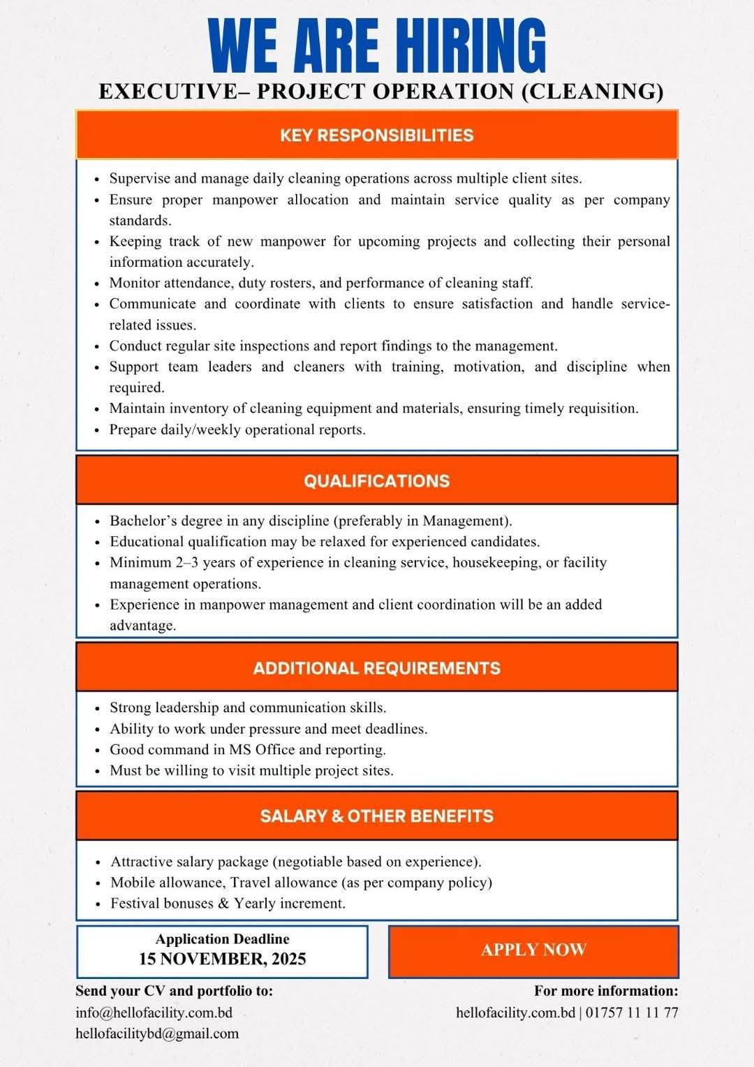 Management Jobs in Bangladesh