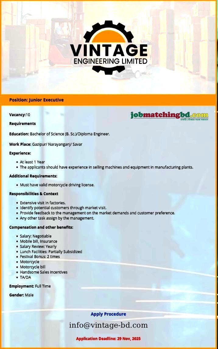 Engineer Jobs in Bangladesh
