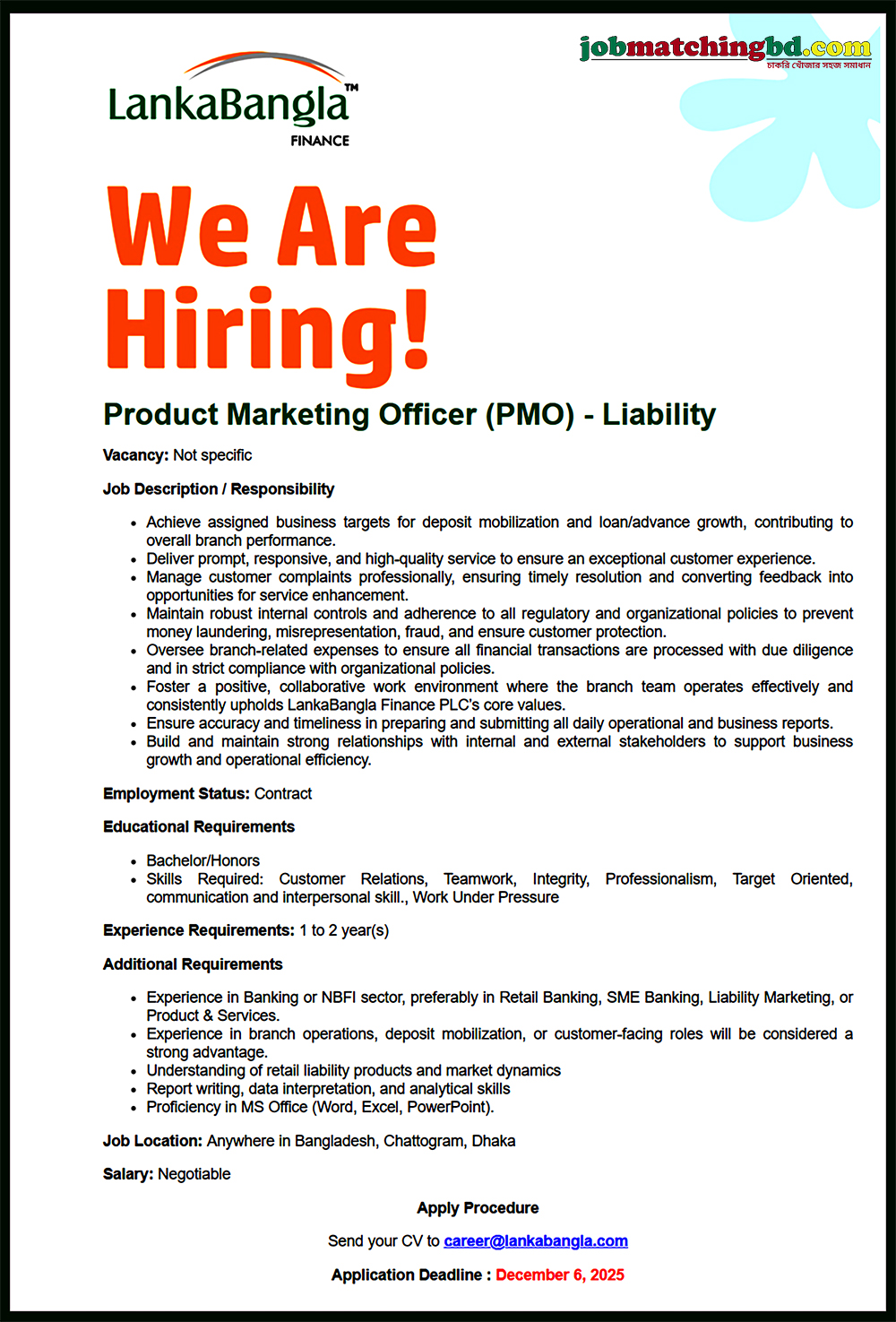 Marketing Jobs in Dhaka