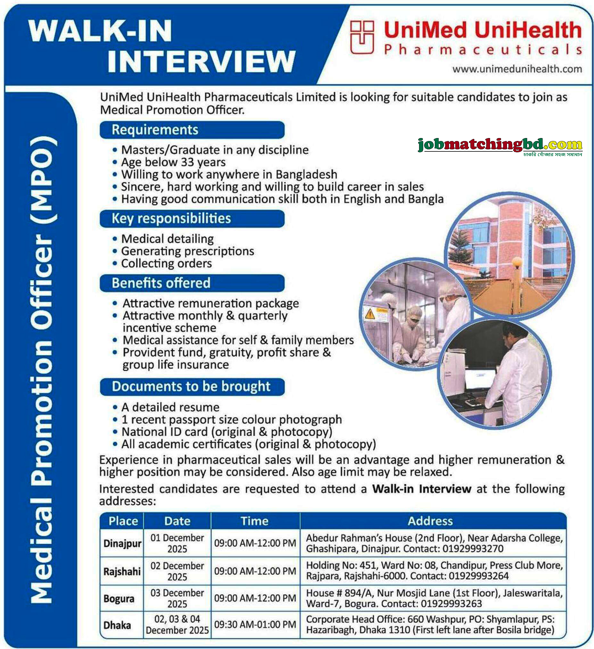Pharma Job in Bangladesh