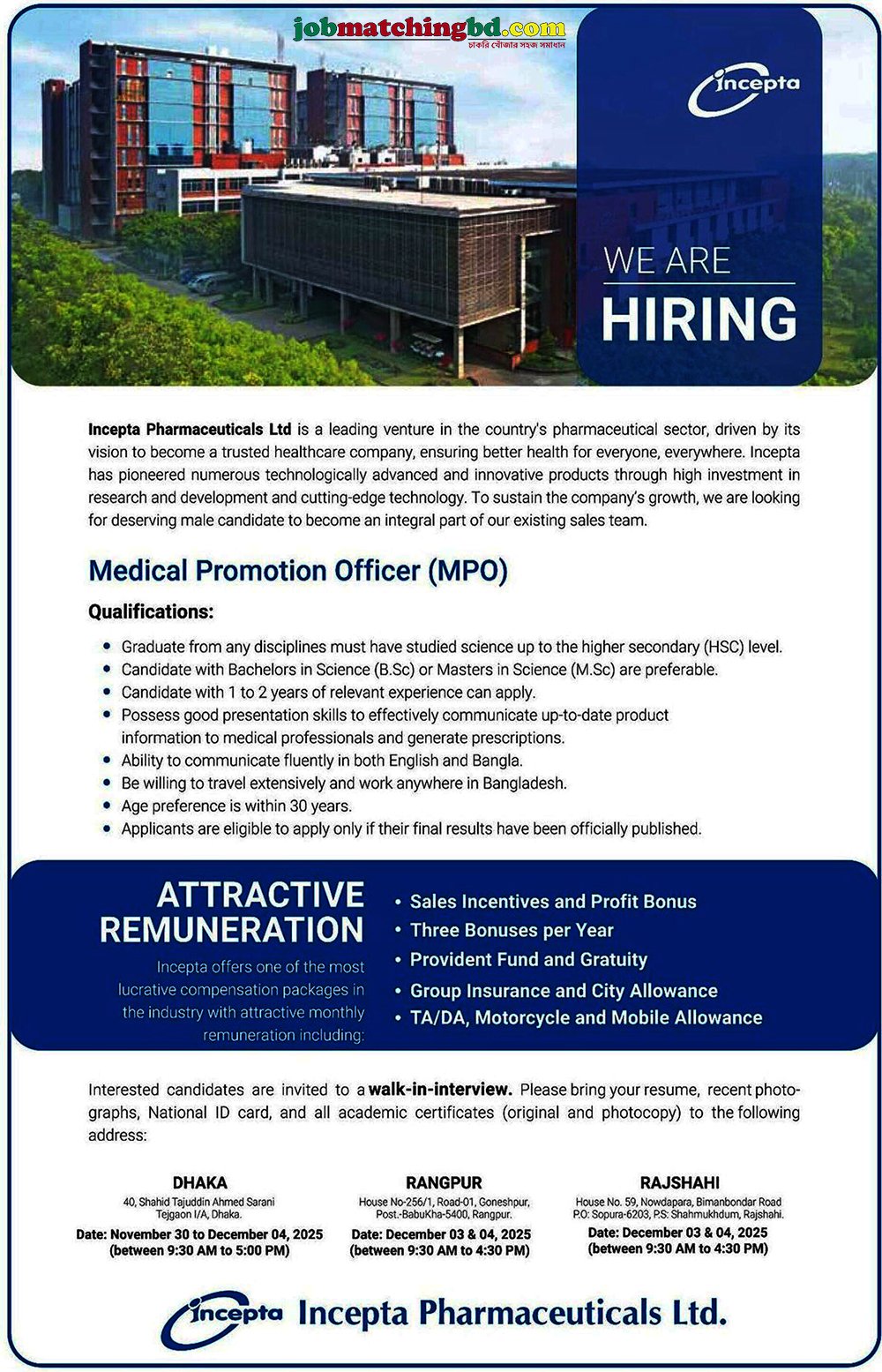 Pharmaceutical Job Circular