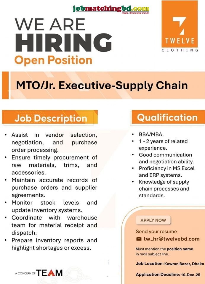 Supply Chain Jobs in Bangladesh