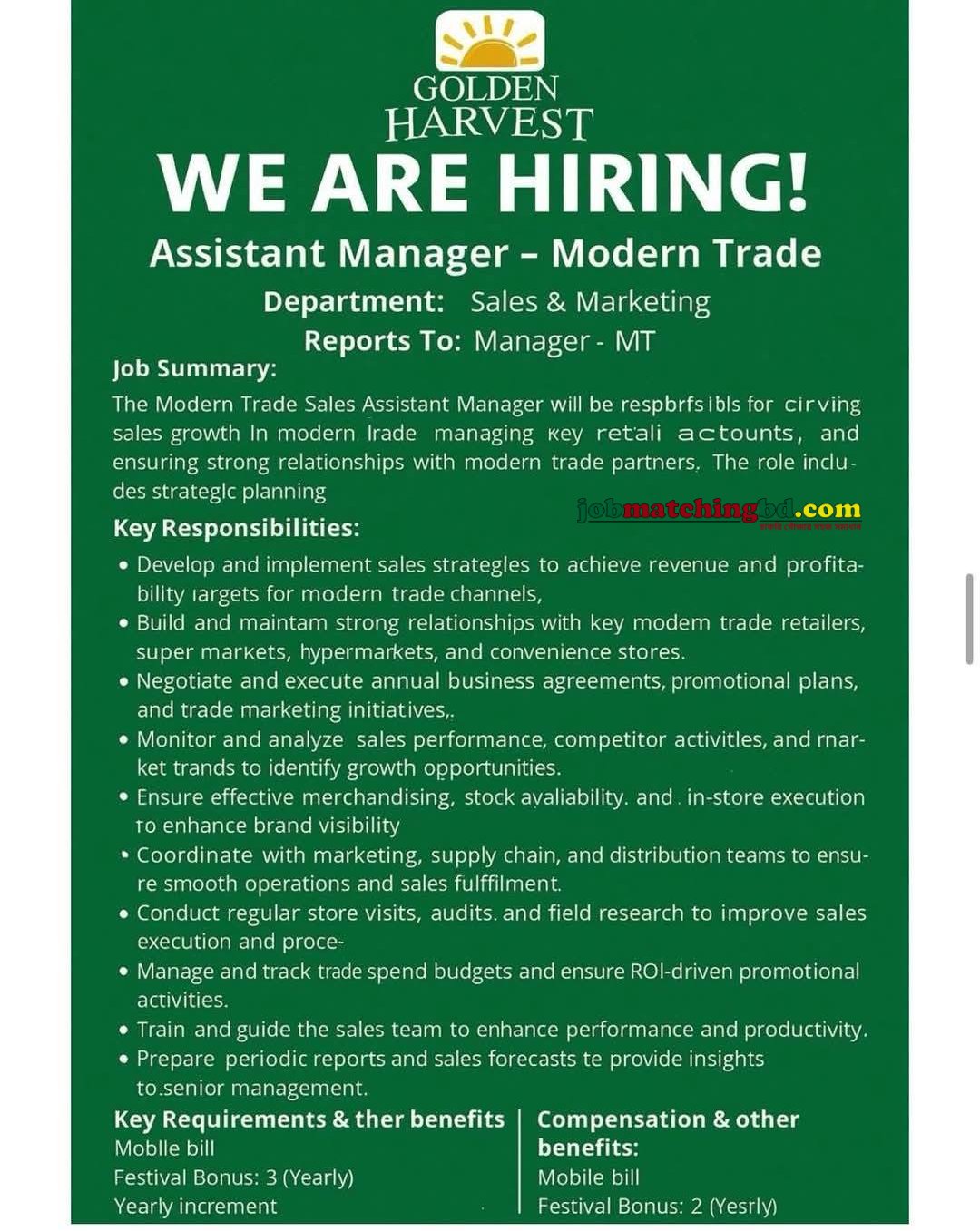 Sales and Marketing Job
