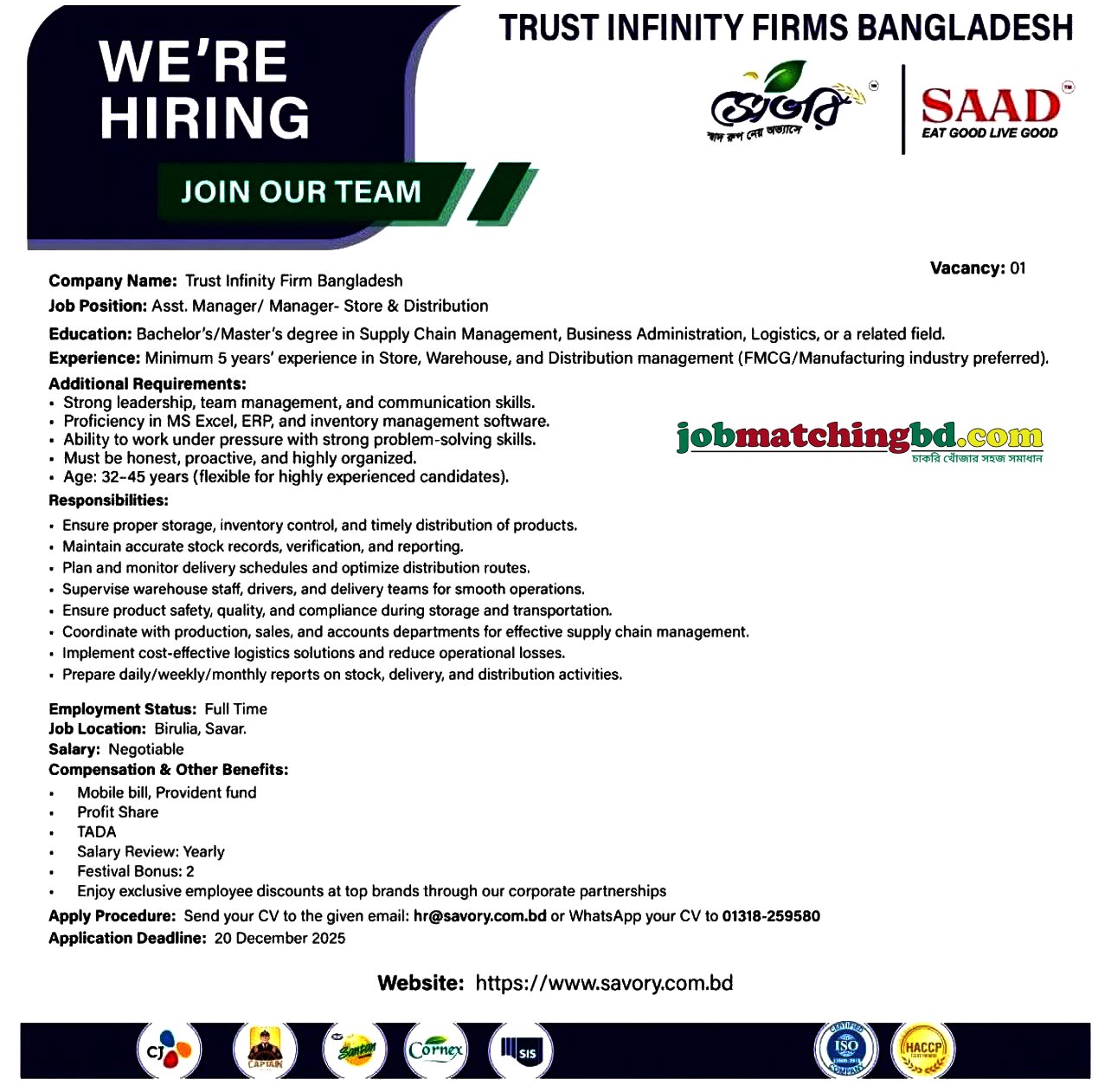Supply Chain job in Bangladesh