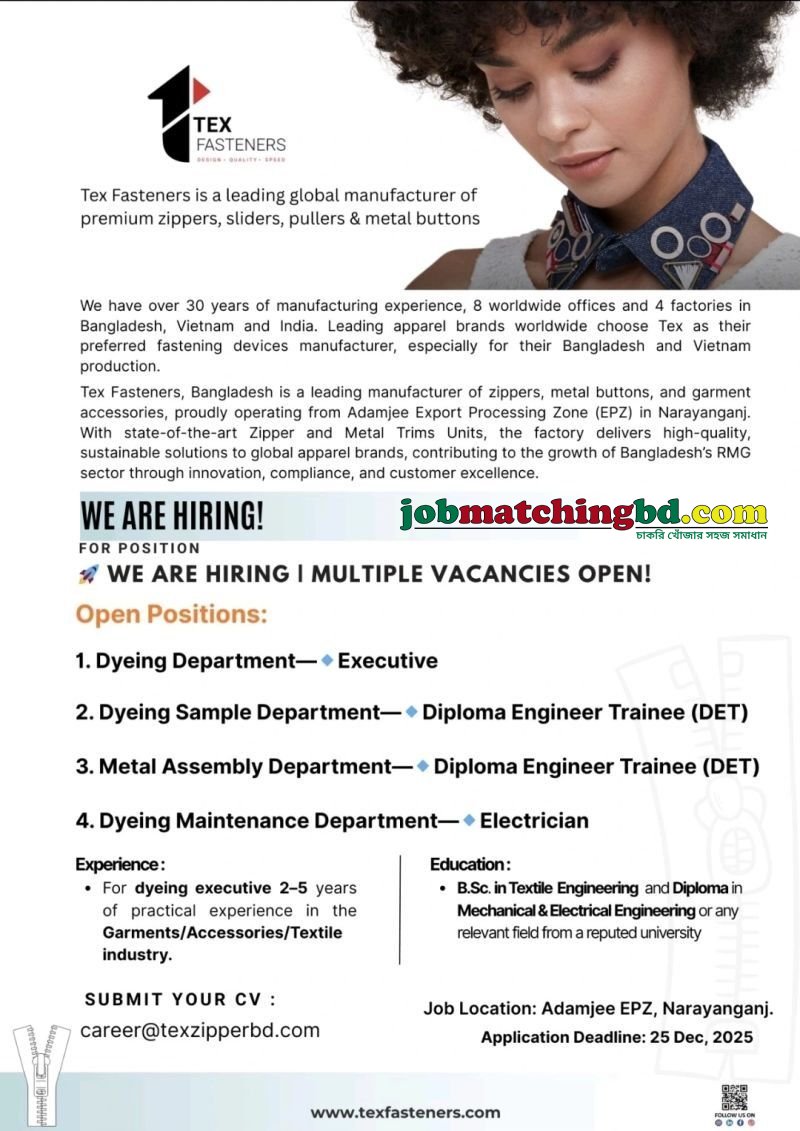Garments Job in Dhaka