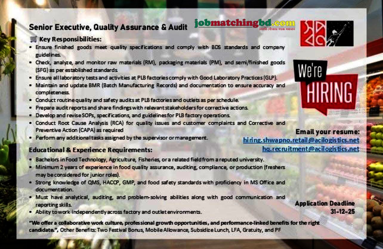 Executive Jobs in Dhaka