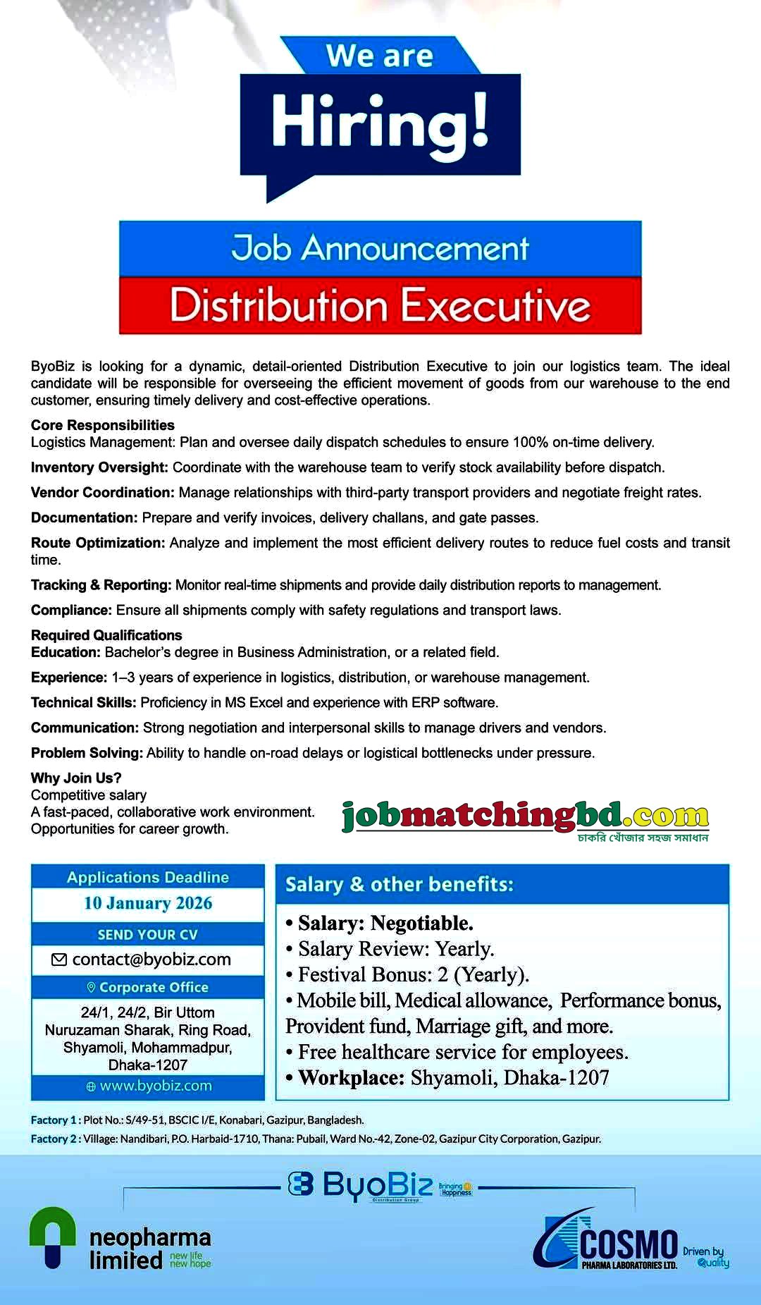Logistics Job in Bangladesh