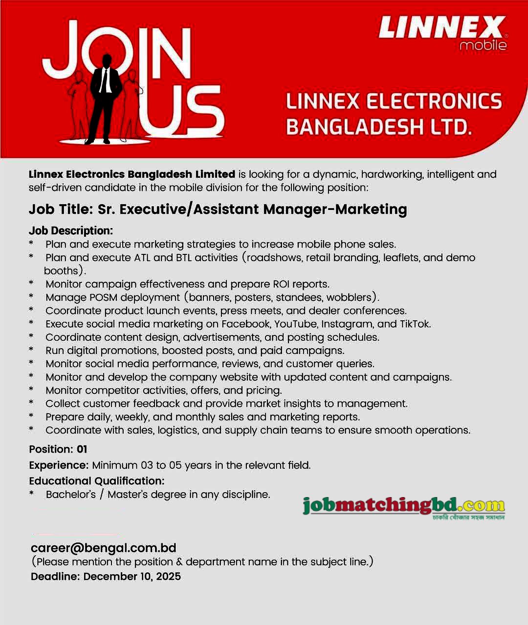 Marketing Jobs in Bangladesh