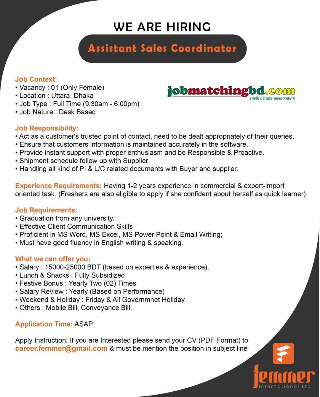 Sales and Marketing Job