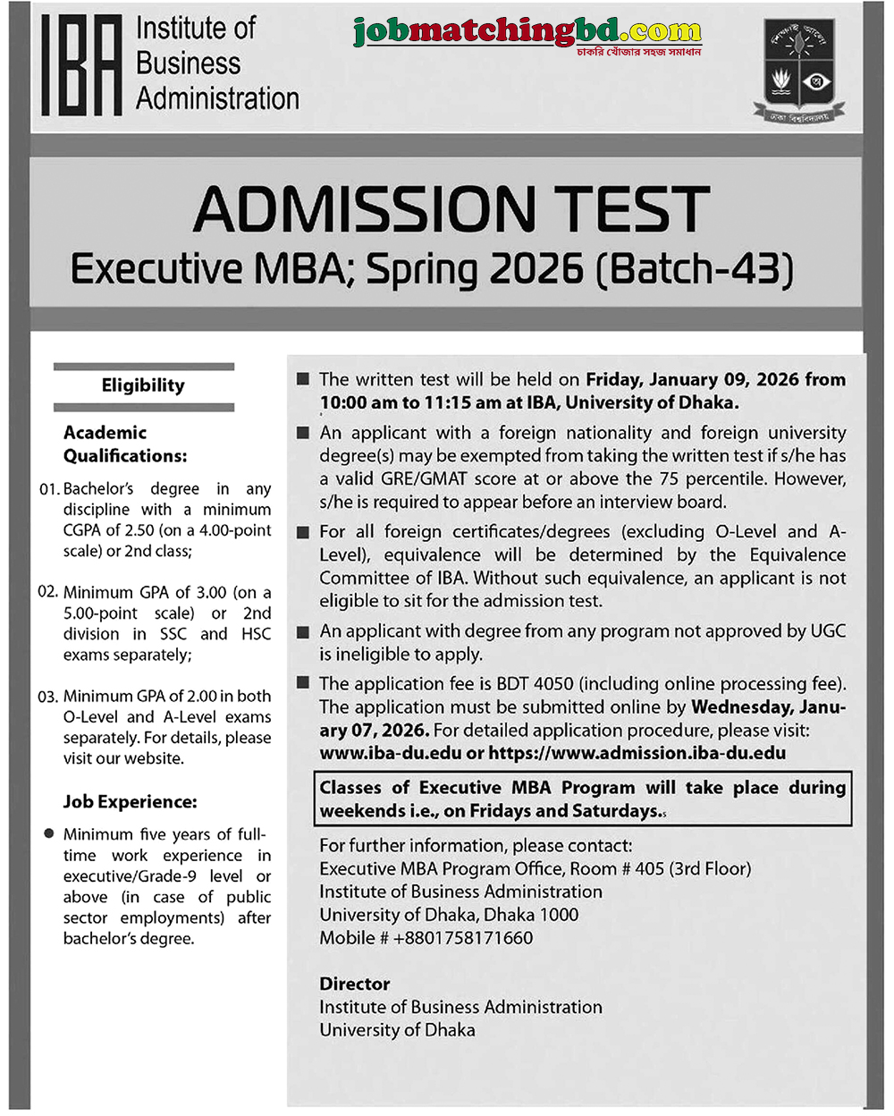 Dhaka University Admission