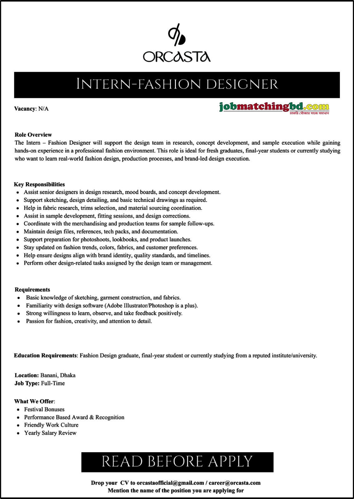 Fashion Designer Jobs in Bangladesh