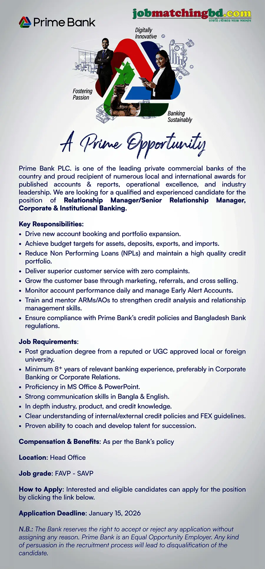 Bank Job in Bangladesh