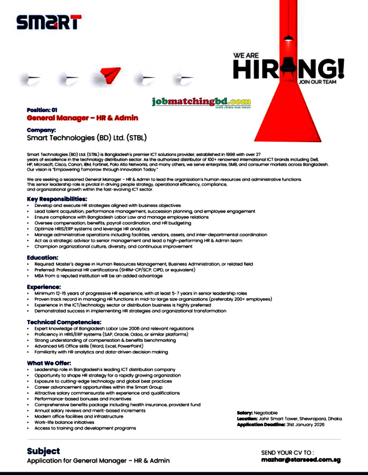 HR Jobs in Dhaka