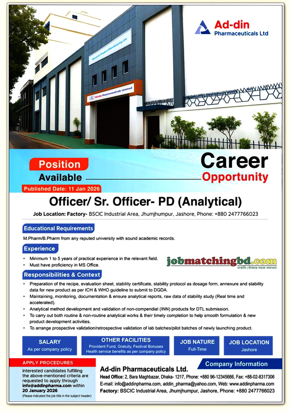 Pharma Job in BD