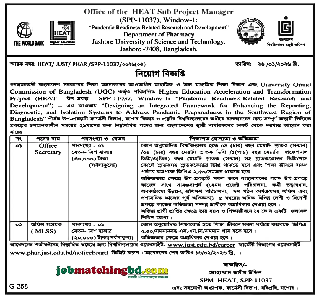 JUST Job Circular