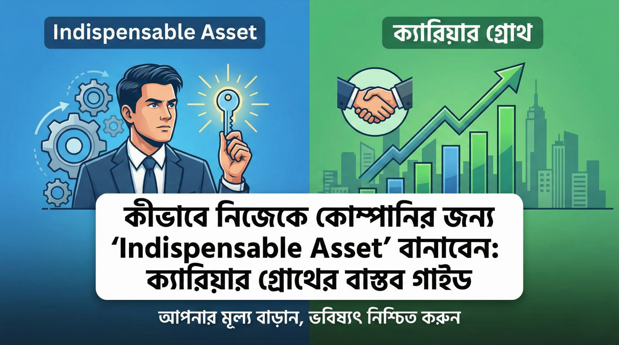indispensable asset career, career growth bangladesh, professional career development, how to be valuable employee, workplace career success, career improvement guide, professional growth mindset, how to become indispensable at work, career growth tips bangla, how to be valuable employee in company, professional success mindset, workplace skill development, career upgrade strategy, office performance improvement