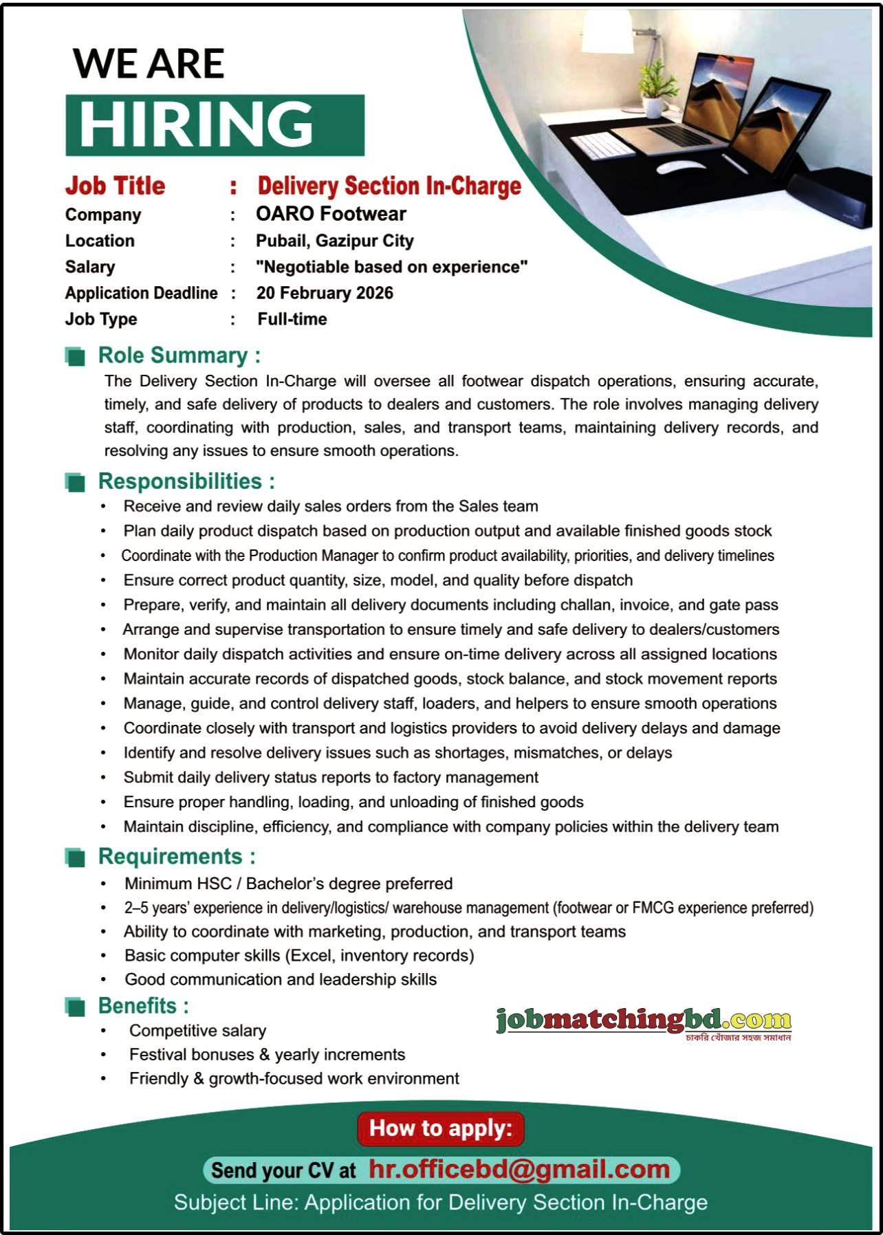 Delivery Jobs in Dhaka