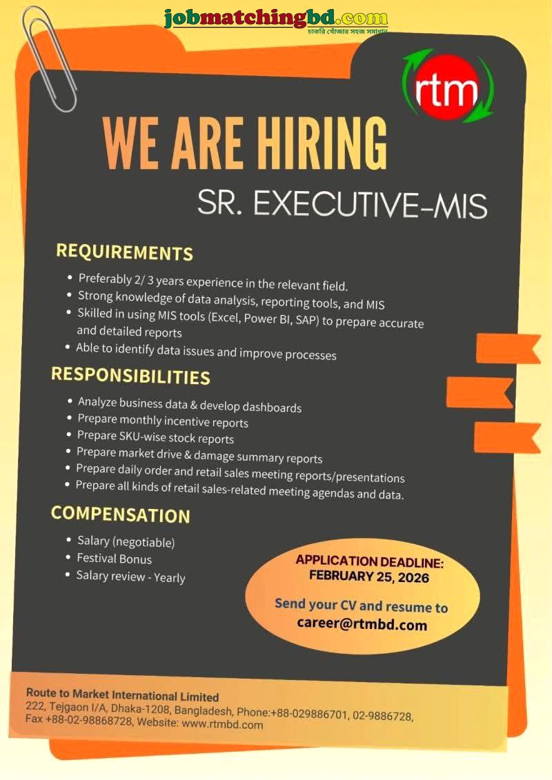 Executive Job in Dhaka