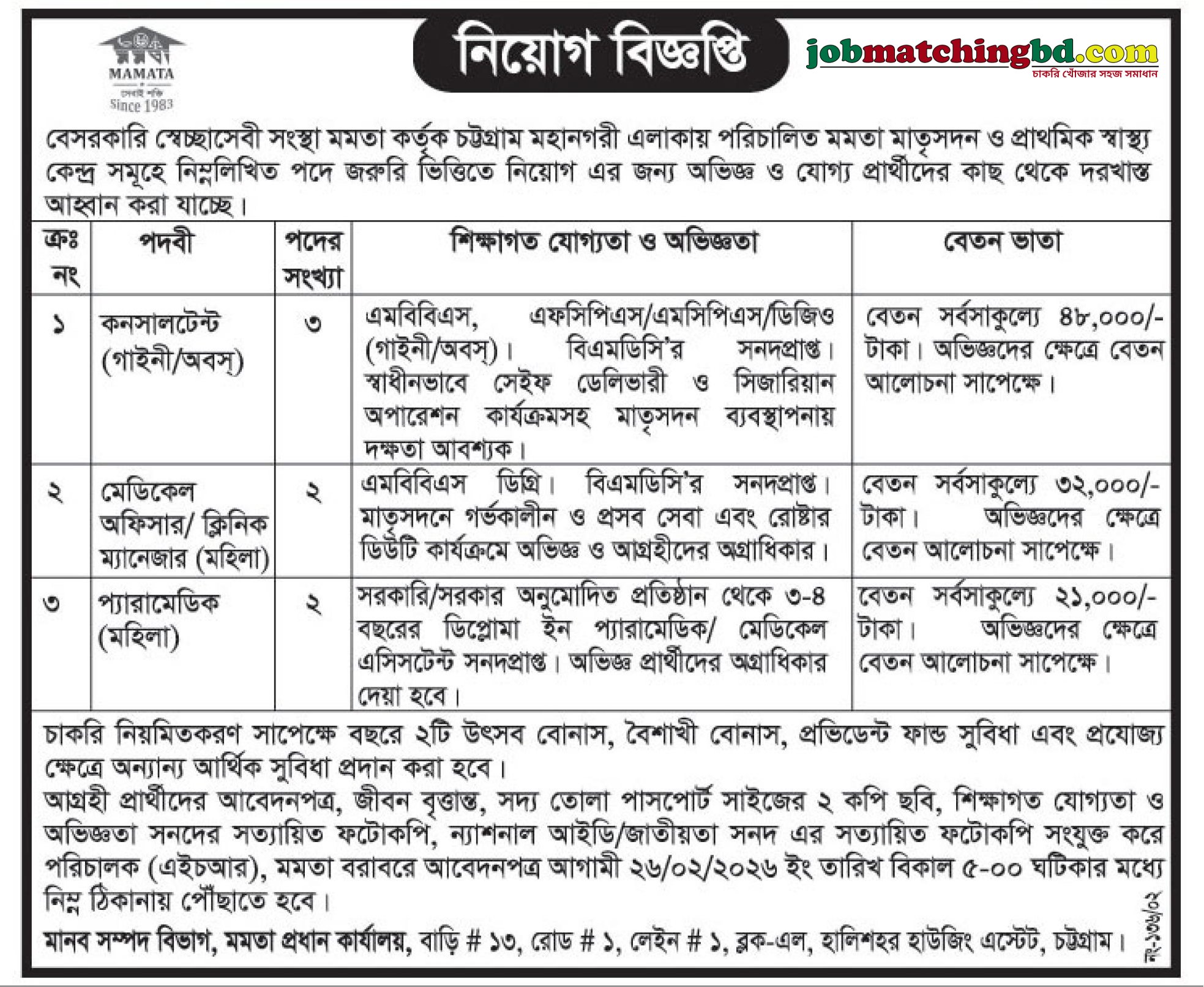 NGO Job Circular Chittagong