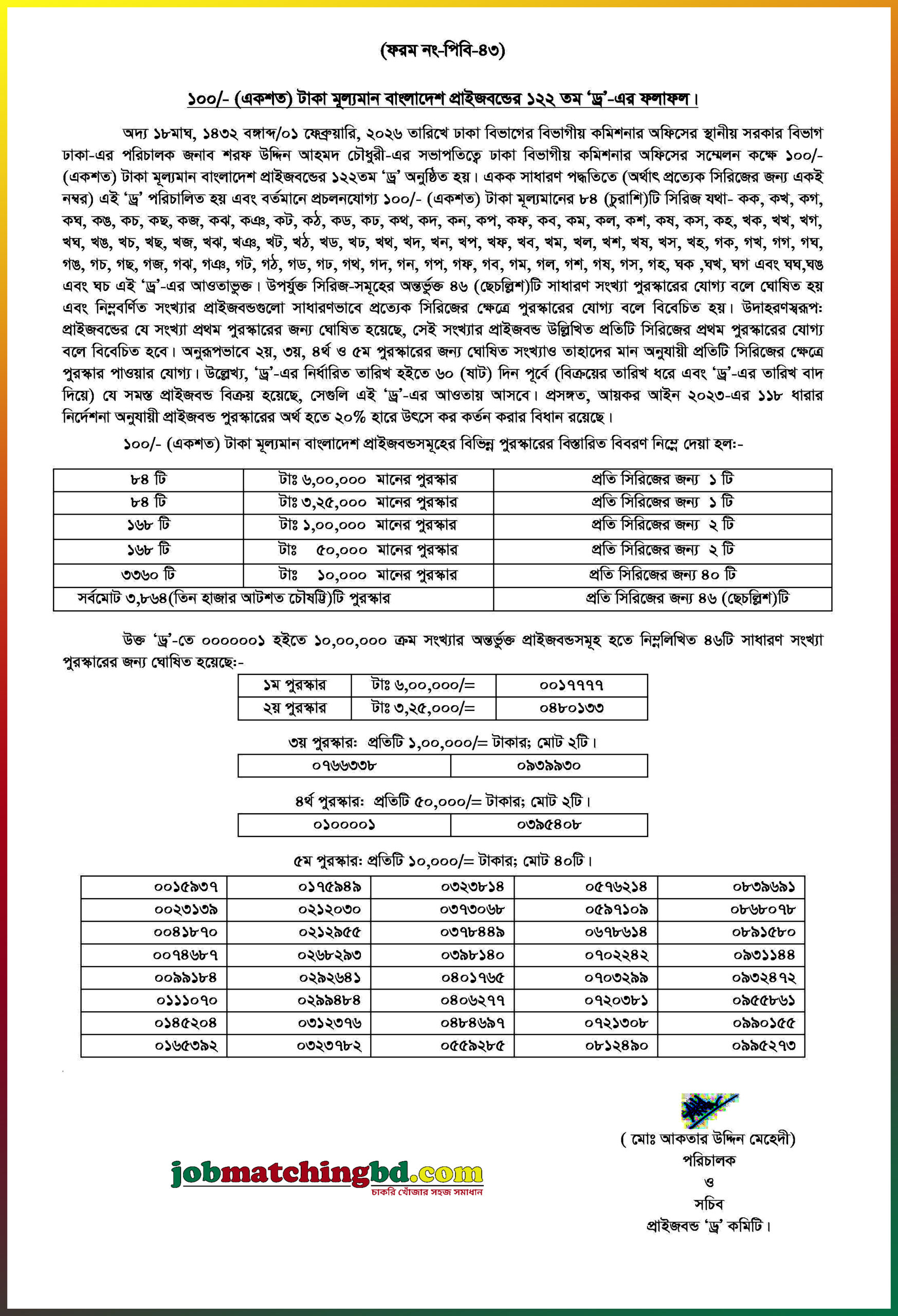 প্রাইজবন্ড ড্র