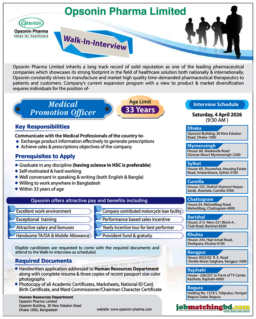 Pharma Career in BD 2026