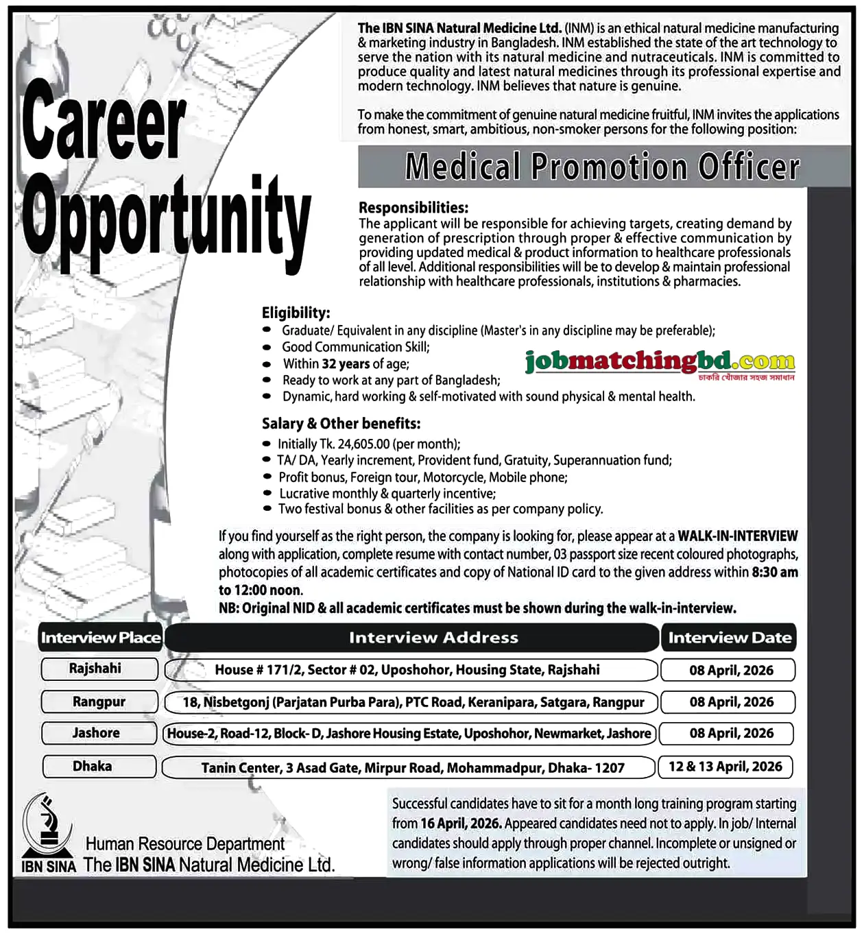 Pharma Jobs Circular
