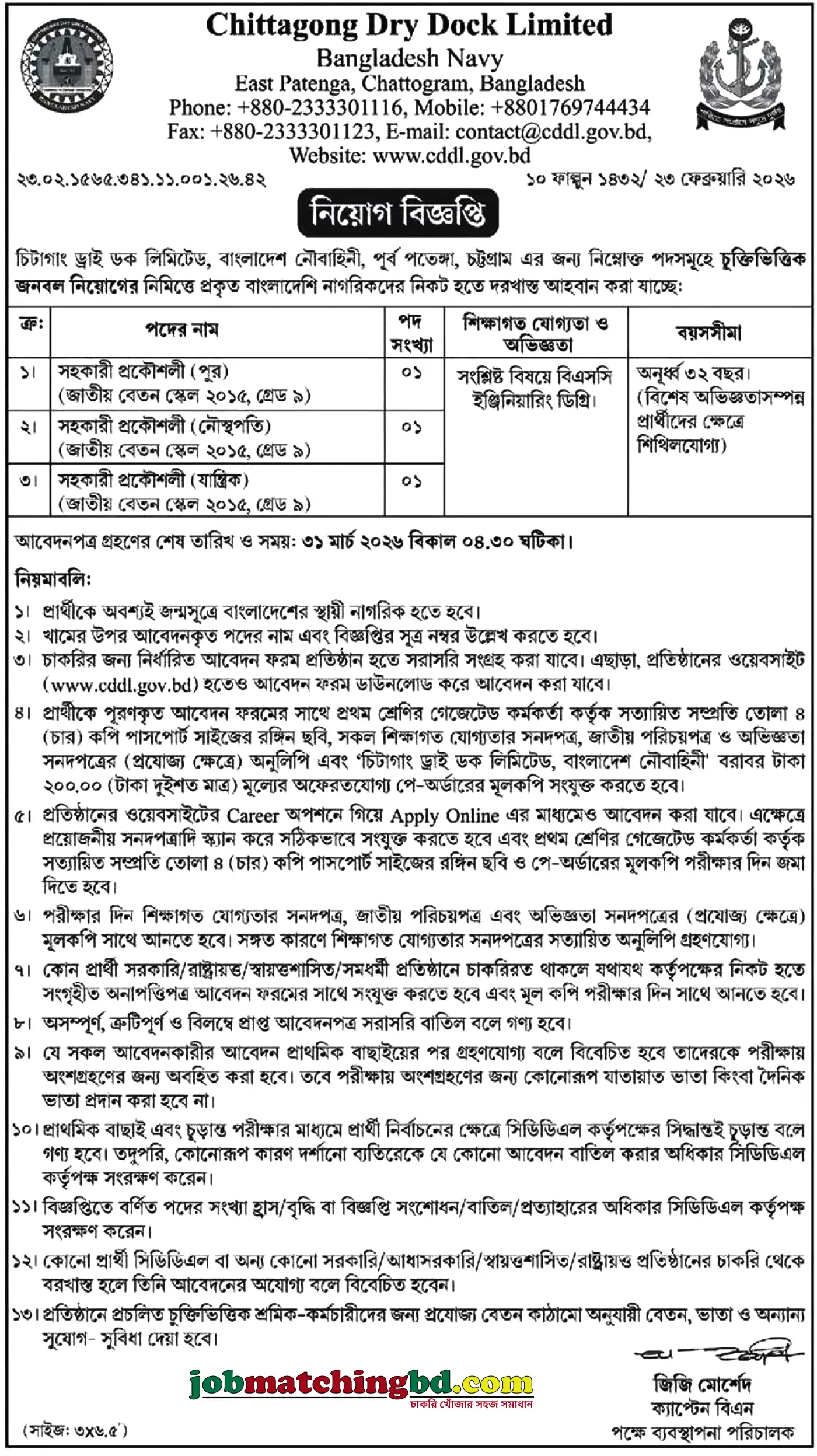 Chittagong Job Circular