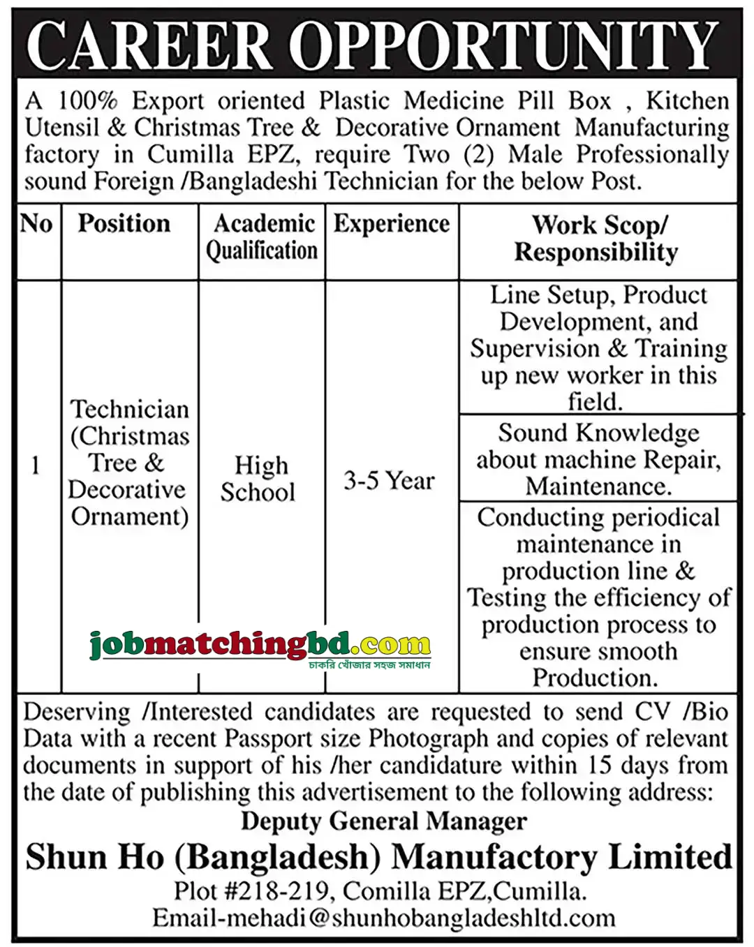 Skilled Worker Job