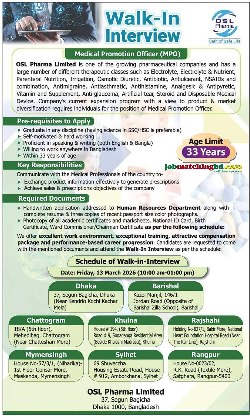 Pharmaceutical Jobs in BD